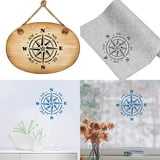 6.3 Inch Metal Compass Rose Stencil Stainless Steel Painting Reusable ...