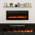 thumbnail image 4 of Hidpriva 40" Electric Fireplace Recessed, Ultra Thin Fireplace W/ Timer & Remote Control, 15 Flame Colors, 1500W/750W, 4 of 9