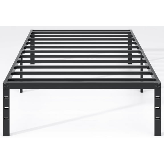 Metal Bed Frame,Twin Size Bed Frame with Storage Space,Heavy Duty Sturdy Mattress Foundation,Easy Assembly,No Box Spring Needed, Black,16 Inch,Twin