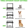 thumbnail image 3 of Sunmeyke Elevated Dog Bowls, Stainless Steel Raised Dog Bowls Adjustable to 3 Heights, 4.5", 8.5", 12", Antirust Stand for Small Medium Dogs and Pets, Black, 3 of 6