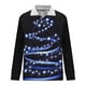 thumbnail image 4 of Sudadera sin capucha para hombre, informal, a la moda, con cuello alto, estampado navideño, cremallera, jersey de manga larga, blusa de poliéster para hombre, 4 of 5
