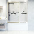 thumbnail image 6 of Vigo Vg6077cl3462 Meridian 62" High X 34" Wide Shower Screen Framed Tub Door - Matte, 6 of 8