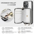 thumbnail image 3 of For Iphone 15 Plus Jeehood C22 Series Zipper Wallet Leather Phone Case With,iPhone 16 Plus, 3 of 6