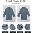 thumbnail image 6 of Aiyino Womens Tops Casual 3/4 Length Sleeve V Neck Shirts and Blouses Zipper Collar Women Polo Shirts, 6 of 9