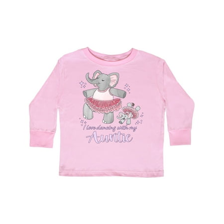 

Inktastic I Love Dancing With My Auntie Gift Toddler Boy or Toddler Girl Long Sleeve T-Shirt