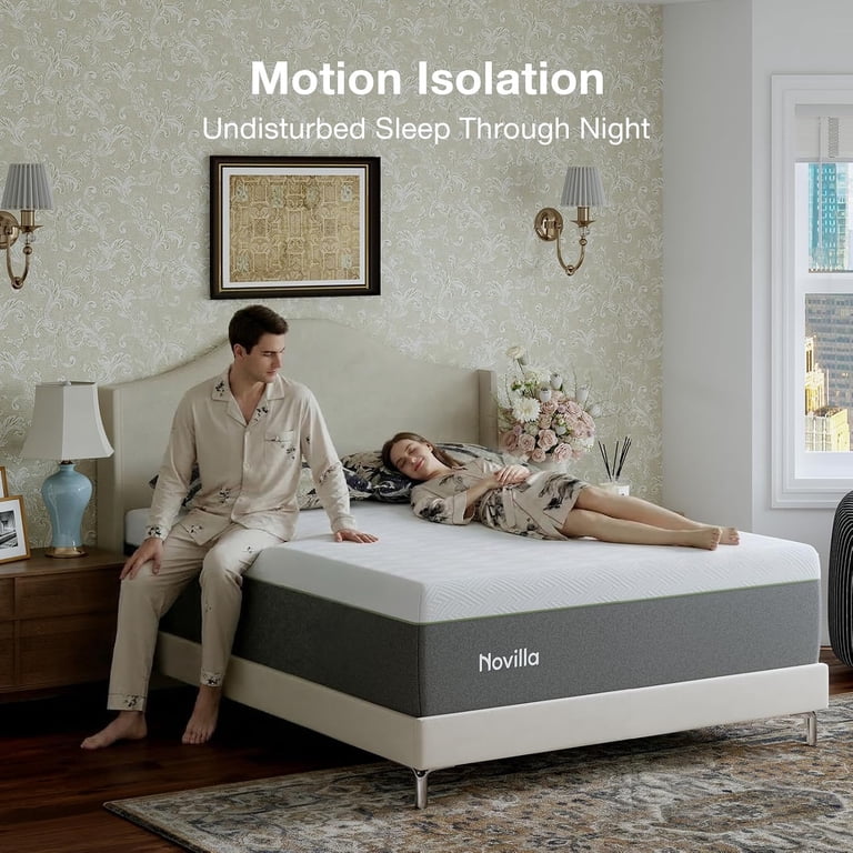 Novilla Green Tea マットレス ダブル やや硬め 厚さ16cm Novilla Bliss Green Tea Memory Foam Twin Mattress, Twin Mattress
