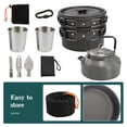 thumbnail image 4 of Juego Utensilios Portátiles para Exteriores Acampar Olla Cacerola Tetera 11 Uds., 4 of 9