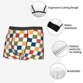 thumbnail image 3 of Xecao Floral Checkerboard Print Men's Underwear Boxer Briefs Pack - Your ComfortSoft, Moisture-Wicking, and Breathable Choice for Men's Underwear-X-Large, 3 of 5
