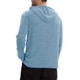 thumbnail image 3 of Annhoo Men's Hooded Sweater Drawstring Solid Color Ribbed Knit Shirts Long Sleeve Button Casual Tops Fall Winter Clothes, 3 of 6