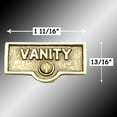 thumbnail image 3 of Switch Plate Tags VANITY Name Signs Labels Lacquered Brass Traditional Engraved Wall Light Switch Cover Labels Renovators Supply, 3 of 3