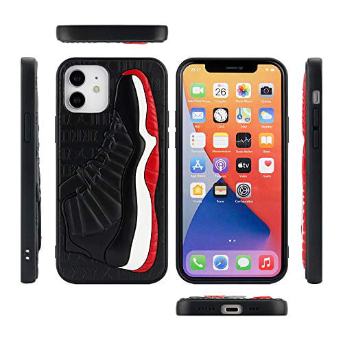 3D Hypebeast Red Black Designer Inspired Shoe Phone Case with Full 