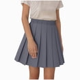 thumbnail image 3 of CAUYDY Mini Skirt for Girls 9Y 10Y 11Y Teen Girl School Uniform Skirt 12Y 13Y 14Y Tween Girls' Casual Pleated Skirts 2T 3T 4T 5T 6T Toddler Girls Cute Skirts (Sizes 14-15 Years,Grey), 3 of 9