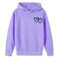 thumbnail image 4 of Hoodie for Kids Valentines Sweatshirt Long Sleeve Casual Heart Sweatshirts Crewneck Pullover Cute Sweatshirts for Girls 6-7 Years, 4 of 4