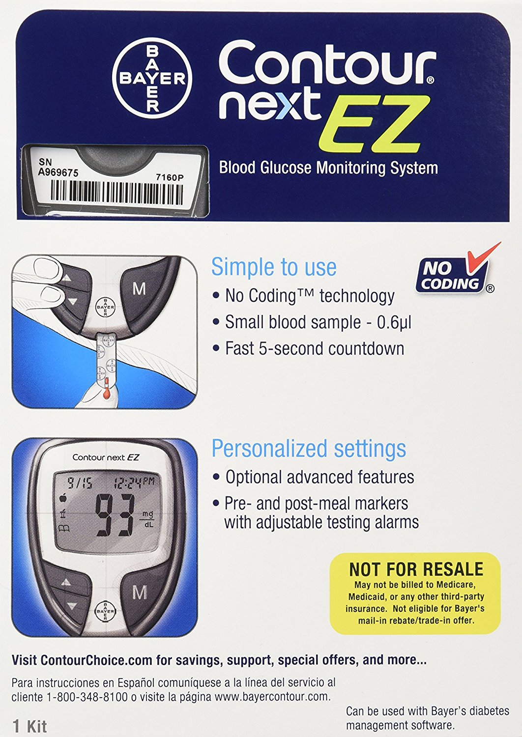 Contour Next EZ Blood Glucose Monitor Model, 7252 - image 4 of 4