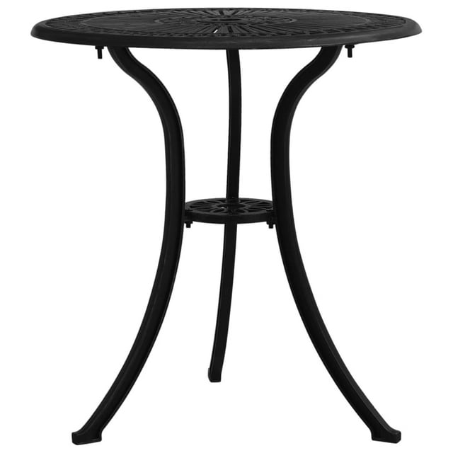 Mesa de Jardín Casafoyer en Aluminio Fundido Negro 62x62x65 cm