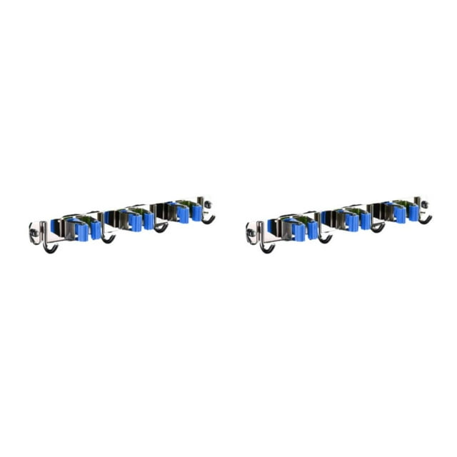 Soporte para hisopos Bewildely Acero inoxidable multifuncional azul 3 clips y 4 ganchos 2Conjunto
