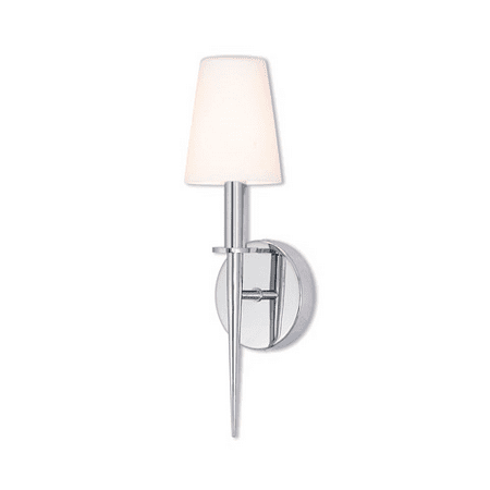 

World of Crystal Anchorage Wall Sconces 4in Polished Chrome Steel 1-light
