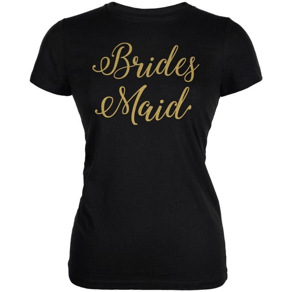 Bridesmaid Juniors Soft T Shirt Black SM
