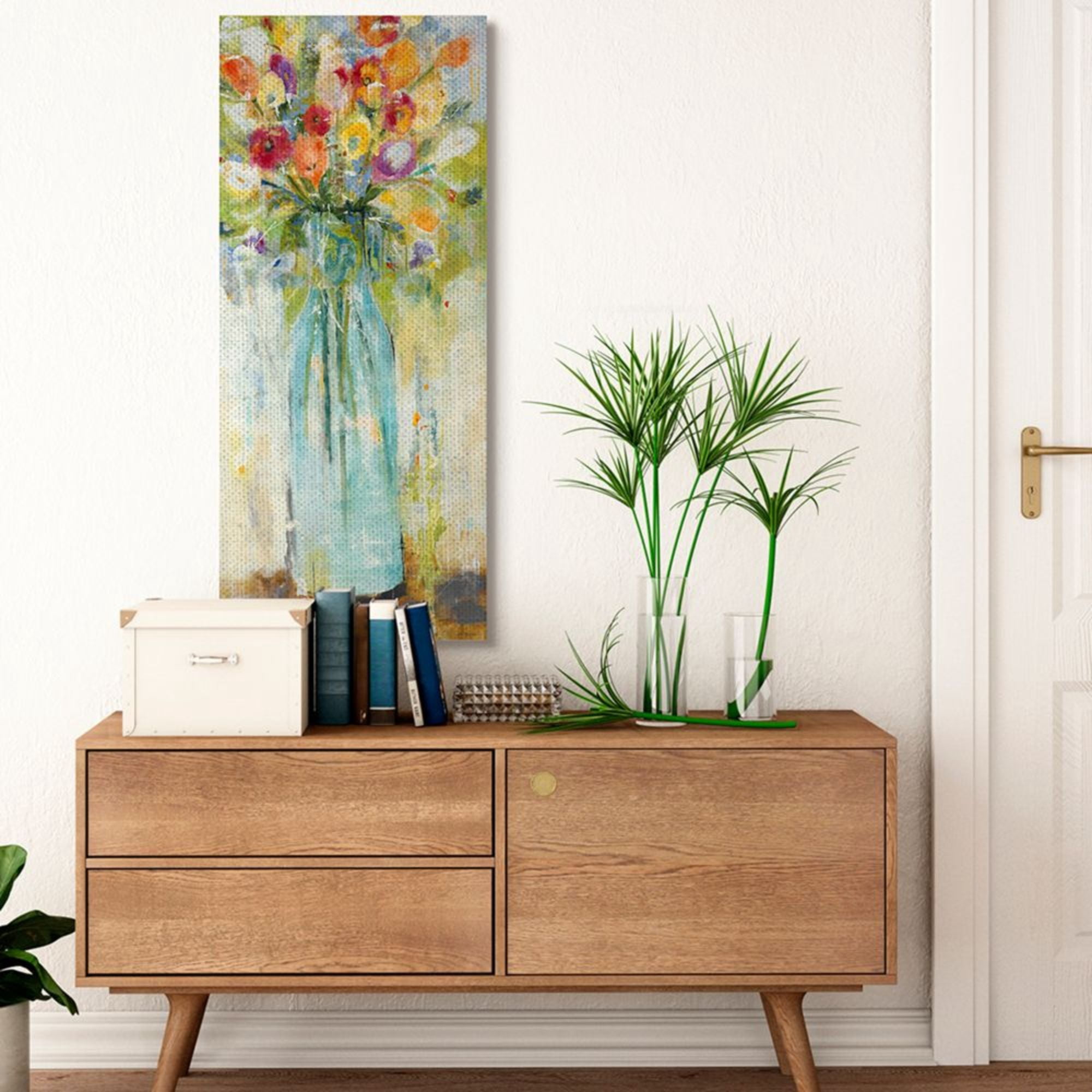 Stupell Industries Rustic Spring Bouquet Abstract Organic Shapes Design by Third and Wall, 20" x 48"
