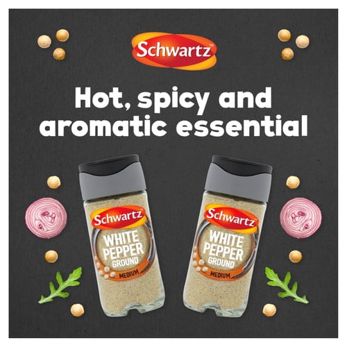 Schwartz Ground White Pepper Jar 34g, British Import (Pack of 2)