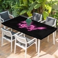 thumbnail image 2 of Dragon Flames Table Cloths for 4 Foot Rectangle Tables, Purple Dragons Abstract Modern Art Patio Waterproof Elastic Fitted Tablecloths, Washable Rectangular Table Cover for Camping, 2 of 8