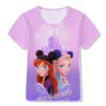 thumbnail image 1 of Camiseta de verano para niñas, camiseta de manga corta de dibujos animados de princesa fugitiva de Disney, Top bonito para niños, ropa para niñas 2-16140 Gao Jinjia LED, 1 of 2
