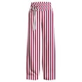 thumbnail image 4 of Ynynloco Women's Cotton Striped Wide Leg Pants Comfy Pajama Pants High Waist Wide Leg Lounge Pants Lightweight Loose PJ Bottoms, 4 of 6