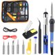 thumbnail image 1 of Kit de herramientas de soldadura de 60 W, temperatura ajustable con pinzas y soporte para soldador, 1 of 9