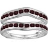 10k Solid Gold Ruby Classic Curved Style Ring Guard (0.38ctw)