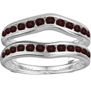 10k Solid Gold Ruby Classic Curved Style Ring Guard (0.38ctw)
