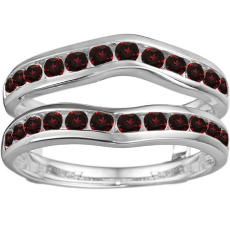 10k Solid Gold Ruby Classic Curved Style Ring Guard (0.38ctw)