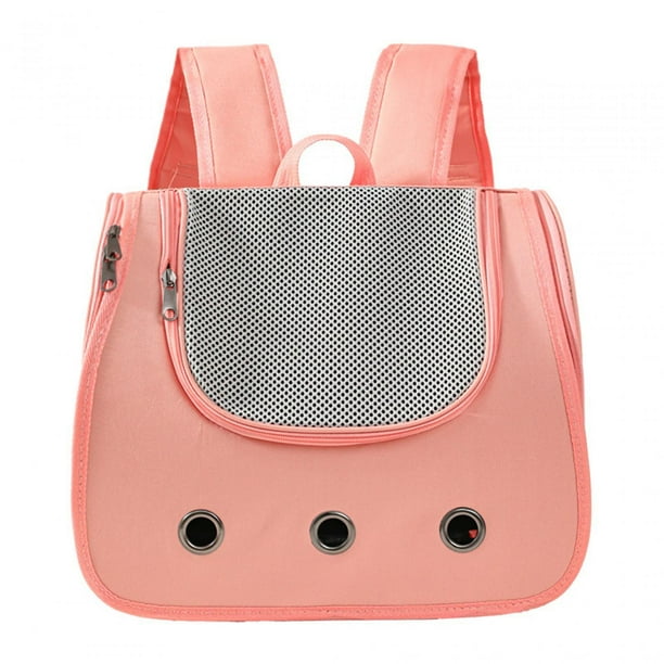 Mochila transportadora para gatos, transpirable, para perros y gatos Rosa