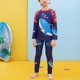 thumbnail image 5 of Odeerbi 3-14 Años Niños 2 Piezas de Manga Larga Rash Guard Conjunto Dibujos Animados Impresión Upf 50 + Traje de Baño de Surf Seco Rápido Con Pantalones Cortos, 5 of 9