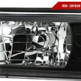 thumbnail image 3 of Crystal Clear Headlights (Black Housing/Clear Lens) Made for and Compatible with 1987-1993 Ford Mustang, 3 of 9