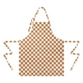 thumbnail image 2 of Orange and White Checkerboard Pattern Apron-Garden Aprons for Women with Pockets-Cotton Linen Waterproof Kitchen Cooking Gardening Aprons Adjustable for Kitchen,Cooking,BBQ and Salon 33x27 Inch, 2 of 7