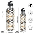 thumbnail image 2 of Yayeee 20oz Insulated Water Bottle Double Wall Stainless Steel with Flip Straw Lid, White and Black, 2 of 7