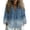 18#Blue, variant on Floral Linen Shirt for Women Spring Summer Boho Front Button Down Tops Vintage Casual Long Sleeve Oversized Tees Top