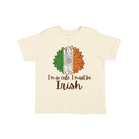 

Inktastic I m So Cute I Must be Irish Sunflower Gift Toddler Boy or Toddler Girl T-Shirt