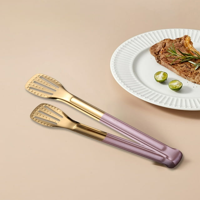 Pinzas de acero inoxidable Kojanyu para alimentos,pinzas para verduras para barbacoa y parrilla,pinzas duraderas para cocinar carne y hornear,herramienta de cocina multiusos.