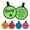 Green, variant on Personalized Silicone Dog Tags and Cat Tags, Custom Text Double Sided Engraved, Silent Pet ID Tag, Multi Colors