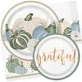 thumbnail image 5 of Thanksgiving Plates and Napkins - 16 Pumpkin Dinner Plates, 16 "Grateful" Dessert Plates, 16 Pumpkin Napkins, 5 of 5