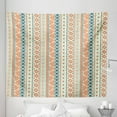 thumbnail image 1 of African Tapestry, Vertical Geometrical Borders with Ornaments Folkloric Pattern, Fabric Wall Hanging Decor for Bedroom Living Room Dorm, 5 Sizes, Orange Blue Pale Yellow, by Ambesonne, 1 of 1