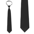 thumbnail image 1 of Solid Black Zipper Tie Mens Pre-Tied Necktie…, 1 of 2