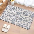thumbnail image 2 of Blue Floral Large Area Rugs for Bedroom Living Room, Soft Non Slip Carpet Bedside Rug, Farmhouse Vintage Flower Leaf Botanical Rectangular Floor Cover Kitchen Accent Rug 2'x3' for Dining Room/Office, 2 of 9