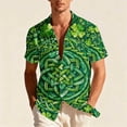 thumbnail image 2 of BVOFAR Men's Bowling Shirts Short Sleeve Button Up Shirt Funny March 17th St. Patrick's Day T-Shirt Loose Fit Shamrock Printed Tops Summer Vacation Top Green XXXL, 2 of 9