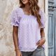 thumbnail image 5 of Tops de Mujer Elegantes Blusas Casuales Camisas Erógenas de Gasa de Moda Dulce Cuello Cuadrado Doble Manga Corta Odeerbi ODB168042, 5 of 8