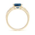 thumbnail image 2 of ANGARA Natural Oval 2.25 ct London Blue Topaz Vintage Style Ring with Diamond in 14K Yellow Gold for Women (Size-9x7mm) | November Birthstone Jewelry for Women | London Blue Topaz Ring (Ring Size- 8), 2 of 11