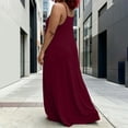 thumbnail image 4 of StSilkitty Plus Size Maxi Dresses for Womens Solid Color Adjustable Spaghetti Strap Sleeveless V Neck Long Sundresses, 4 of 5