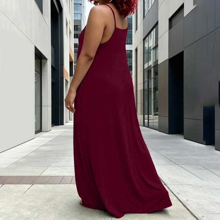 women's lounge dresses Basic Slip Long Dress Elegant Sleeveless Backless Ribbed Bodycon Maxi Take it to enjoy your vacation life with your friends Women's Lounge Dresses | J.Crew