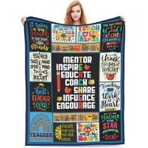 Teacher Blanket Gifts for Women Men,Teacher Appreciation Gifts,Teacher Back to School Teachers'' Day Throw Blankets Best Teacher Birthday Valentines Day Gifts 60"x50"